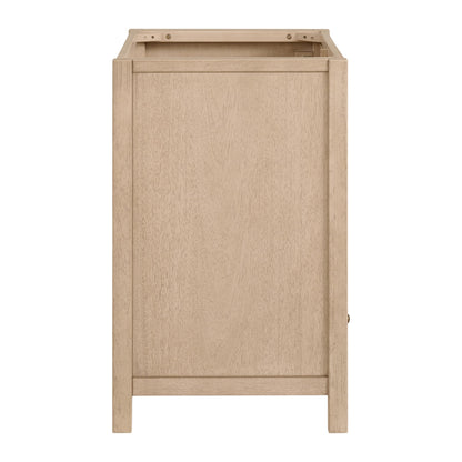 Alaterre Furniture Lucca Bathroom Vanity - Freestanding Cabinet Without Sink - 36 Inch Wood Bathroom Vanity with Large Drawer and Soft-Close Doors - Under Sink Cabinet Only (Natural)