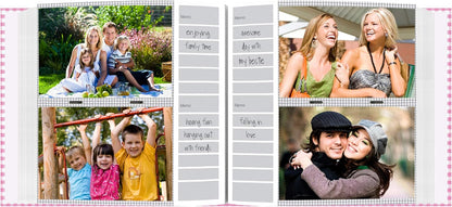 Pioneer Photo Albums Gingham Fabric Frame Cover Photo Album, 200-Pocket for 4 by 6-Inch Prints, Pink