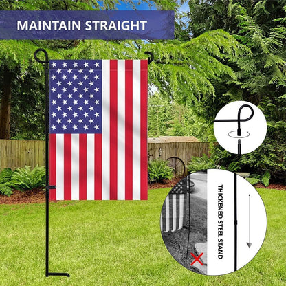 YEAHOME 2PC Garden Flag Holder Stand, Premium Weather-Proof Metal Flagpole for Outdoor Garden Decor