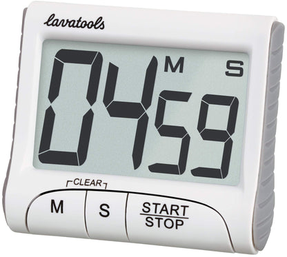 Lavatools KT1 Digital Kitchen Timer & Stopwatch, Large Display, Bold Digits, Simple Operation, Loud Alarm, Magnetic Kickstand for Cooking and Classroom