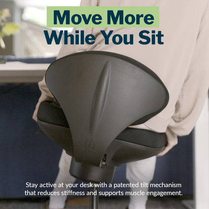 Vari CoreChair – Ergonomic Armless Office Chair for Active Sitting, Core Support & Posture – Adjustable Seat Height & Depth – Compact Task Chair for Home Office Desk – 250 lb Capacity (Black)