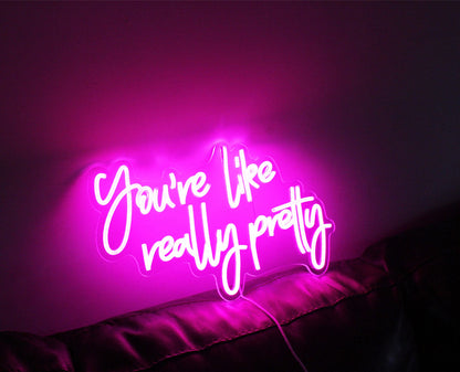 Hello Gorgeous Neon Sign Hello Beautiful Pink LED Neon Lights for Home Wedding Birthday Backdrop Bacelorette Party Wth Dimmable Switch(5V,16.5X10.6inches)