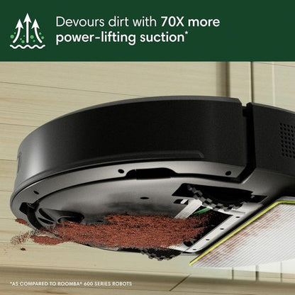 iRobot Roomba 104 2-in-1 Vacuum & Mop Robot - Self-Emptying, Powerful Suction, Pet Hair Friendly, Smart Navigation