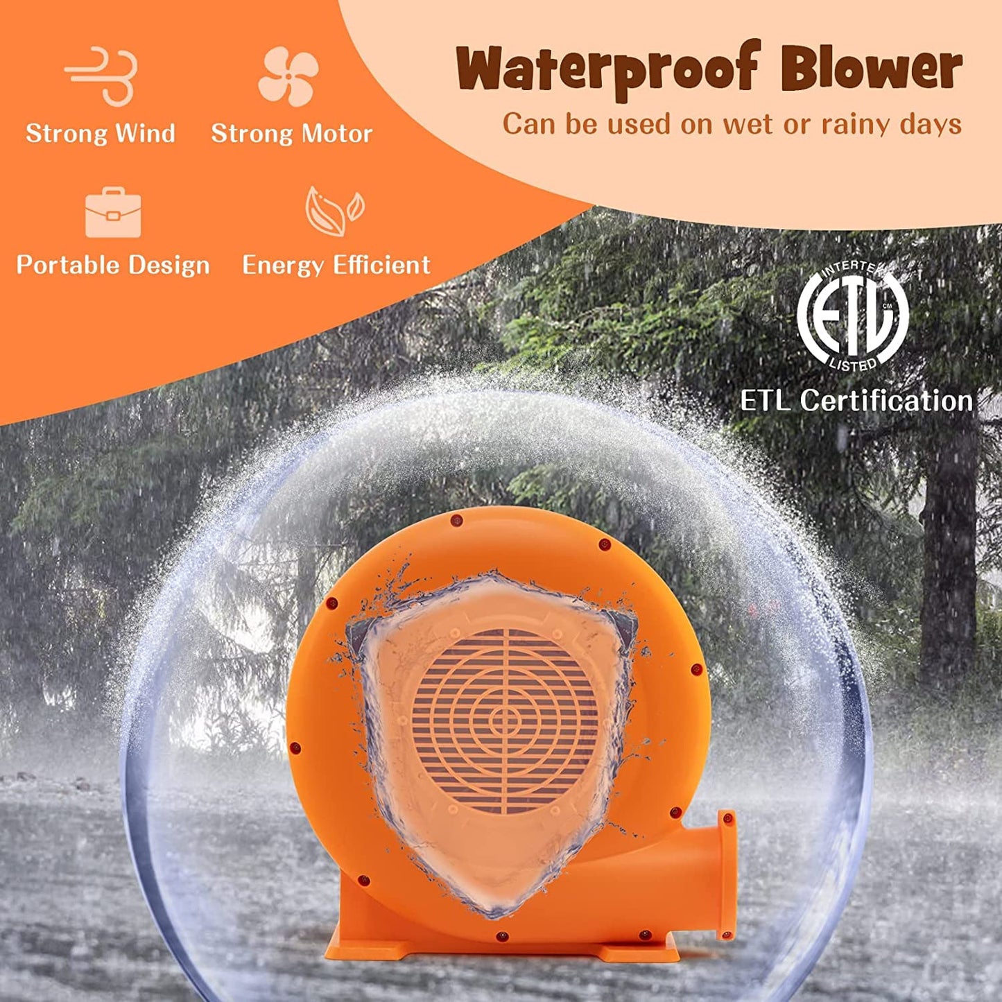 BOUNTECH Inflatable Water Slide Park, Double Slide Water Park Bounce House for Outdoor, Climbing Wall, Bouncy Castle with Blower, Blow up Water Slides Inflatables for Big Kids Backyard Party Gifts