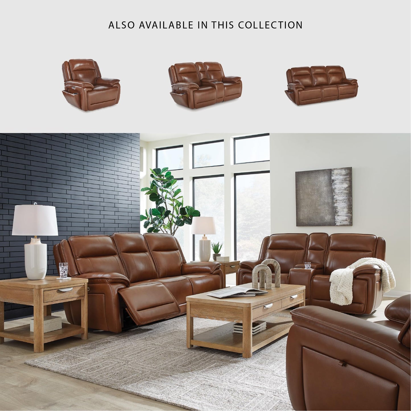 Signature Design by Ashley Healy Pier Power Recliner, Brown