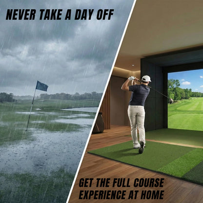 TriZone Pro - 6x4ft Premium Golf Mat | Tri Turf Golf Hitting Mat | Golf Mats Practice Indoor, Outdoor, with Simulator | Thick Base | Extra Large Size | Durable Golf Practice Mat with Tees
