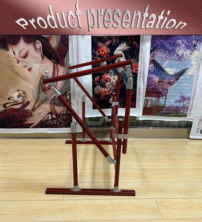 Embroidery Frame,,Embroidery Stand Deformable Stainless Steel Embroidery Stand Adjustable Vertical Cross Embroidery Frame Auxiliary Tool (Color : Silver, Size : 39.37in*37.4~19.68in)
