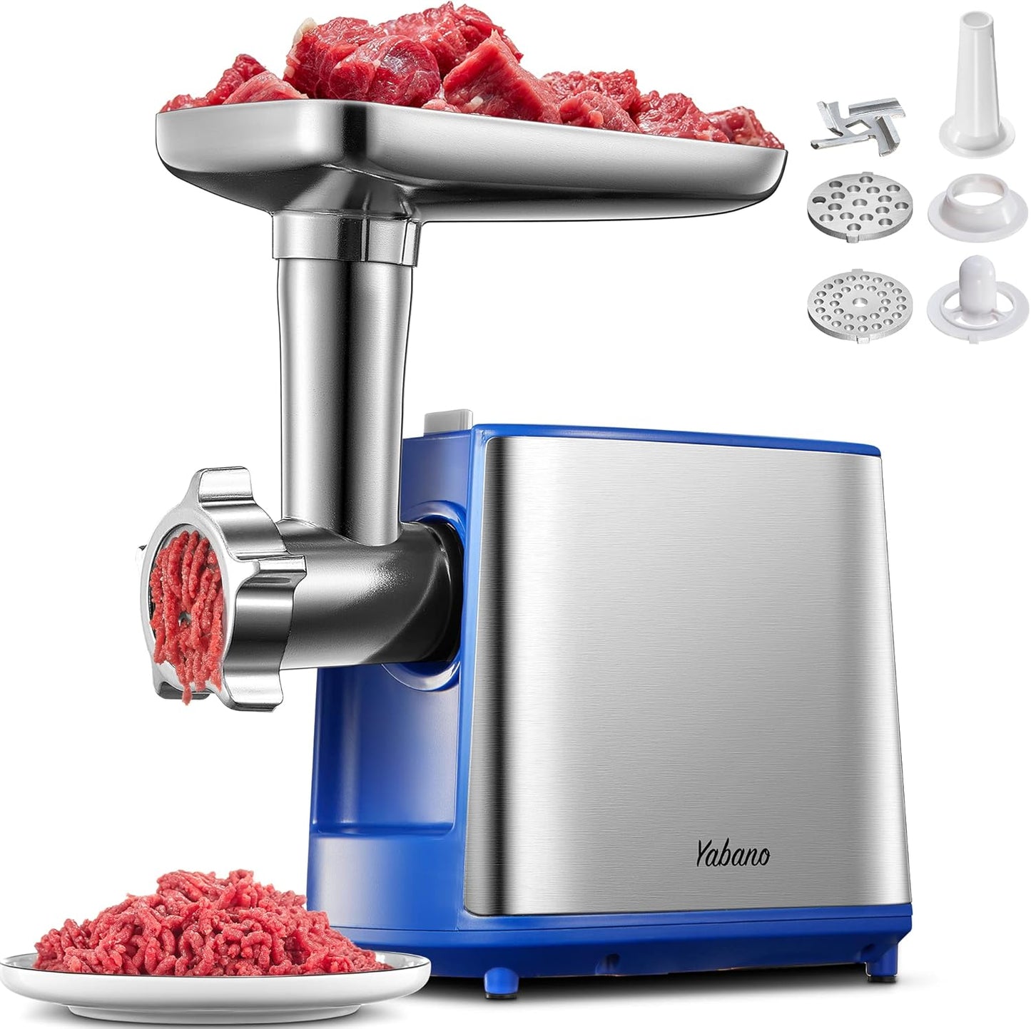 2 Electric Meat Grinder, Heavy Duty Meat Mincer, Sausage Stuffer Maker, Food Grinder with Sausage & Kubbe Kit, Grinder