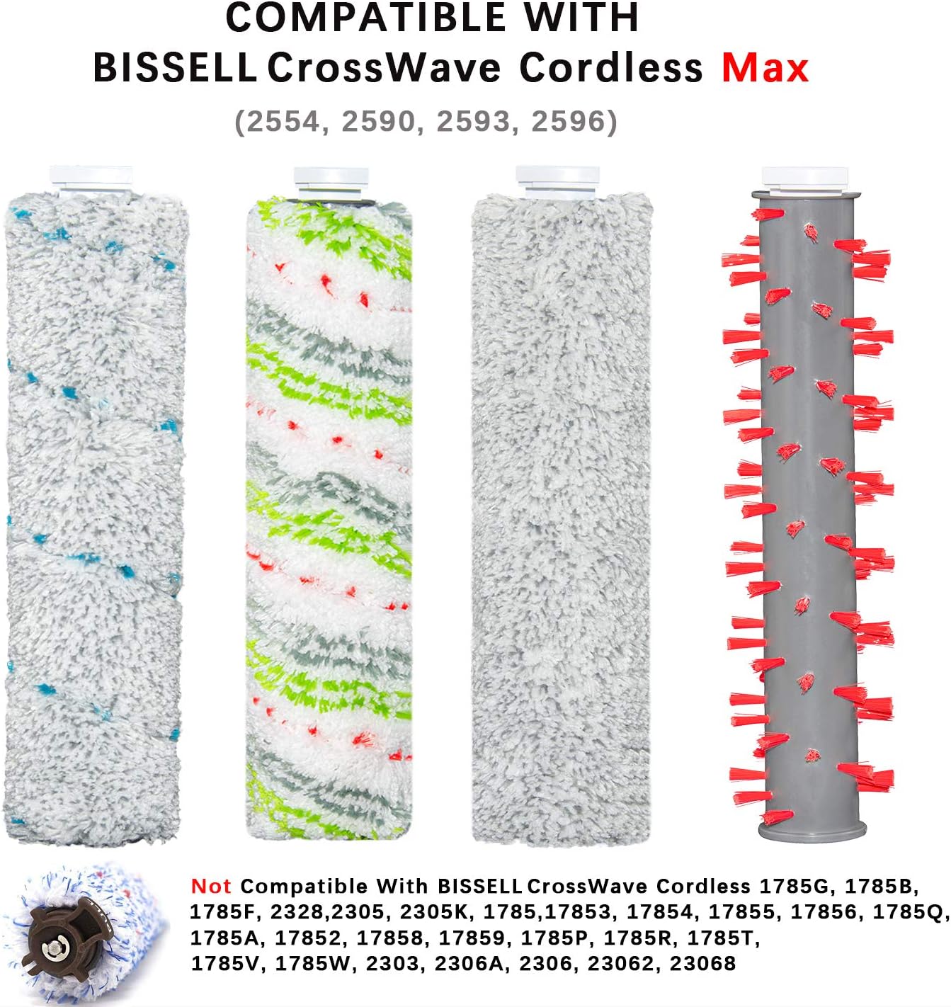 2787 1866 2554A,2590,2593,2596,for 35151, 3515, 35152, 3513, 3518 Multi-Surface Pet Brush Rolls & Vacuum Filters