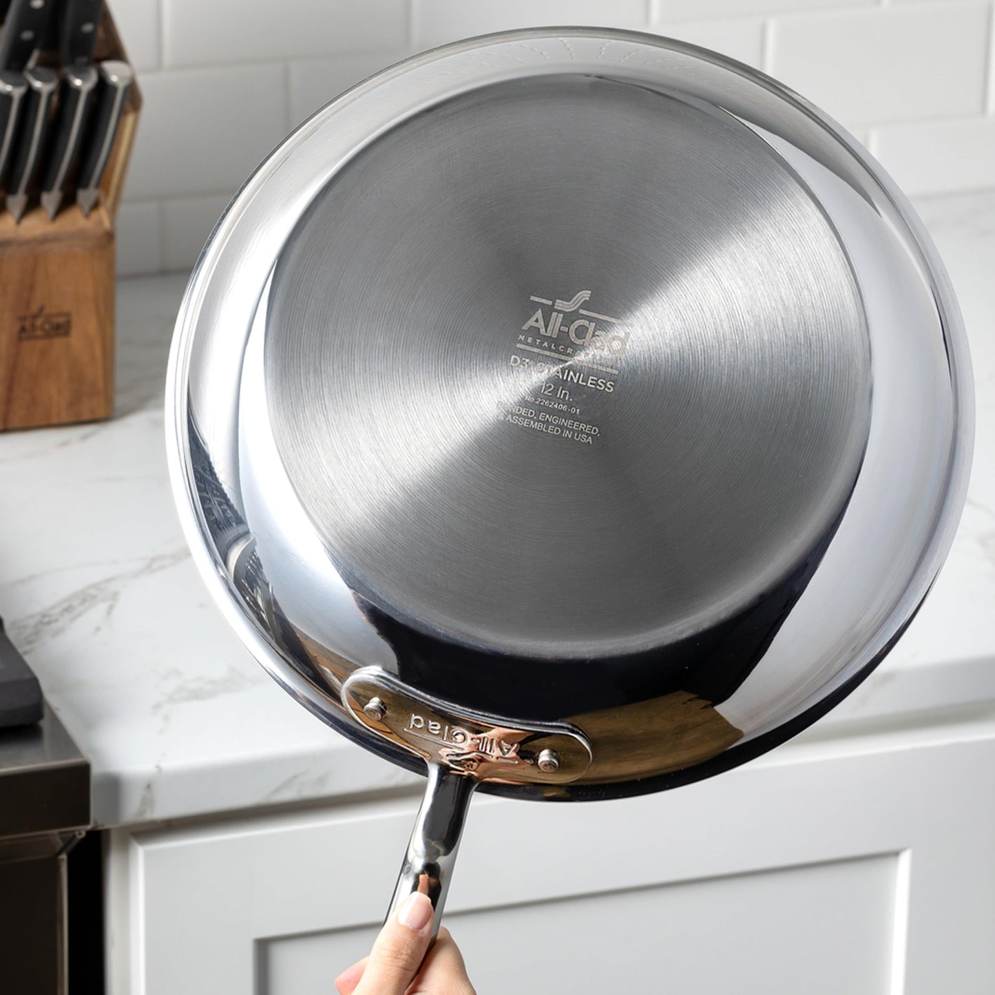 All-Clad D3 Stainless Steel 3 Quart Sauce Pan With Lid- Made in the USA- The Original Bonded Professional Cookware- Oven Safe & Induction Compatible