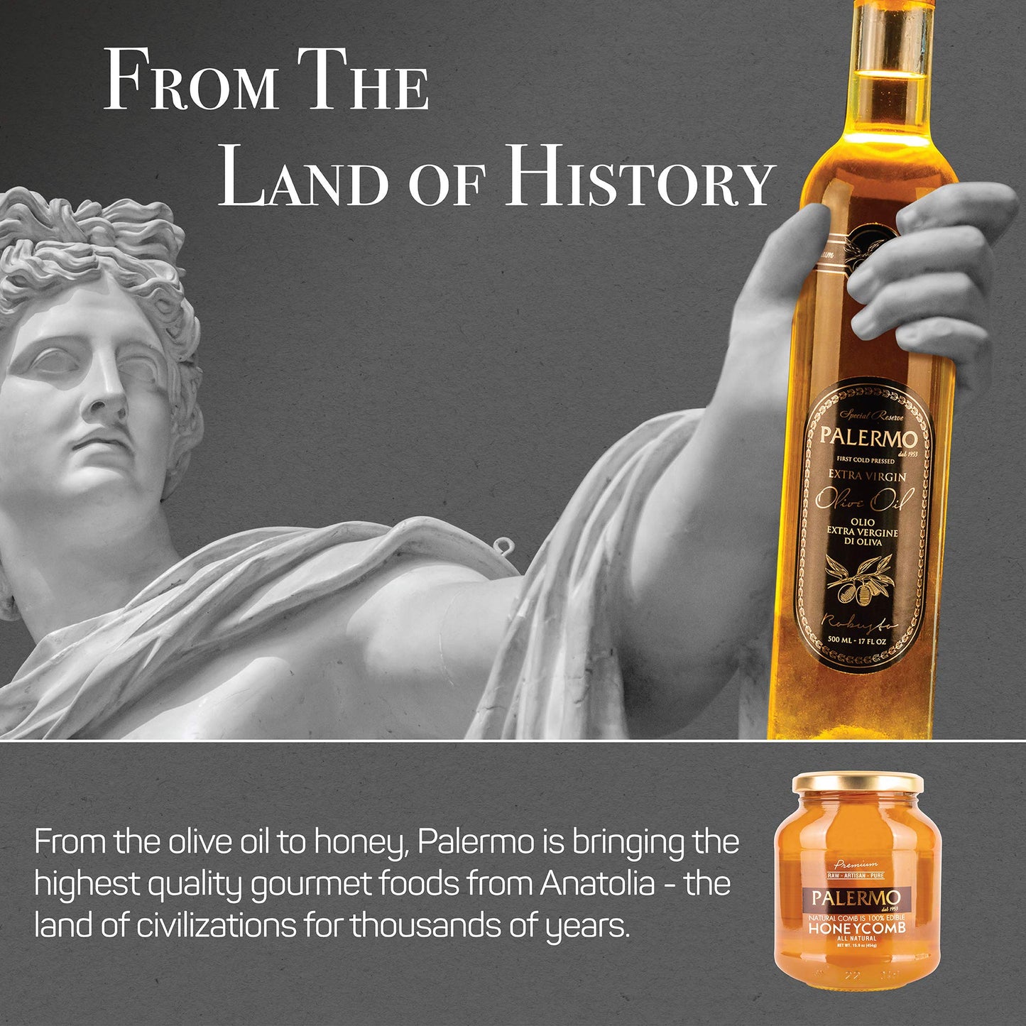 Papa Palermo Honeycomb 100% Edible, All-Natural, Gourmet Raw Honeycomb, No Additives, No Preservatives - 7.05 oz