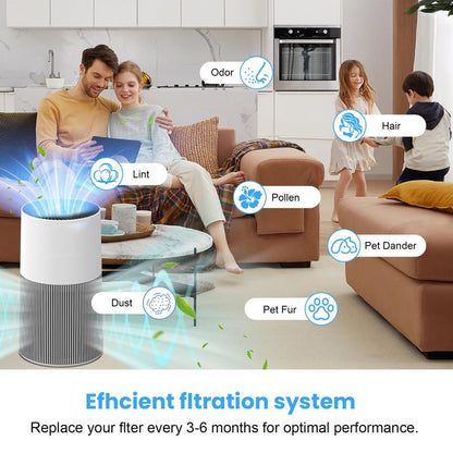 2 Pack C610 Replacement Filter Z Compatible with Winix C610 Air Purifier, 3 in 1 True HEPA Filter High-Efficiency Activated Carbon for Home Large Room, Compares to Part # 1712-0121-00