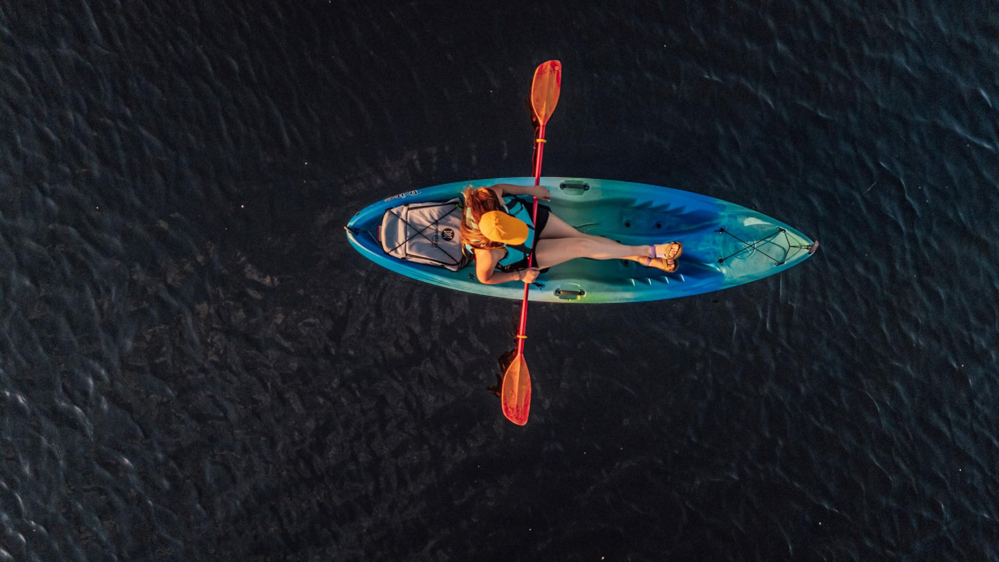Perception Tribe 9.5 - Recerational Kayak Sit on Top - Large Rear Storage with Tie Downs - 9.5 ft - Déjà Vu