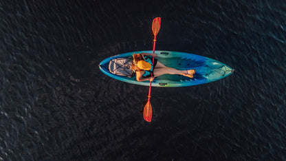 Perception Tribe 9.5 - Recerational Kayak Sit on Top - Large Rear Storage with Tie Downs - 9.5 ft - Déjà Vu