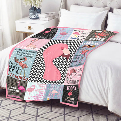 Flamingo Blanket,Pink Flamingo Gifts for Kids Girls Women,Flamingos Lovers,Soft Flannel Flamingoes Throw Blankets for Girls Bedroom Decoraiton,Pink,50 in x 40 in Small for Kid