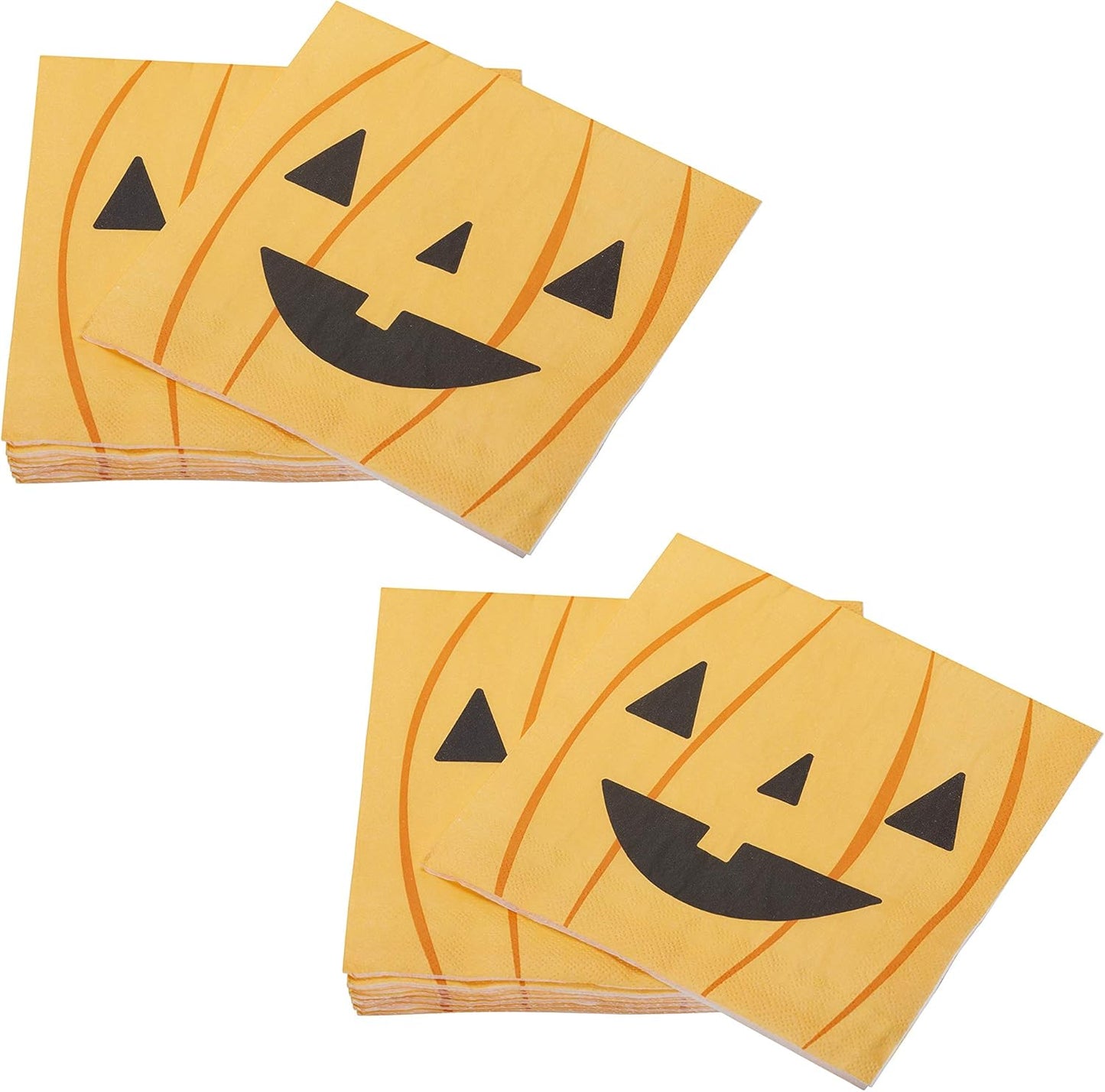 American Greetings 50-Count Lunch Napkins - 6.5 in. x 6.5 in. Pumpkin Halloween Party Supplies