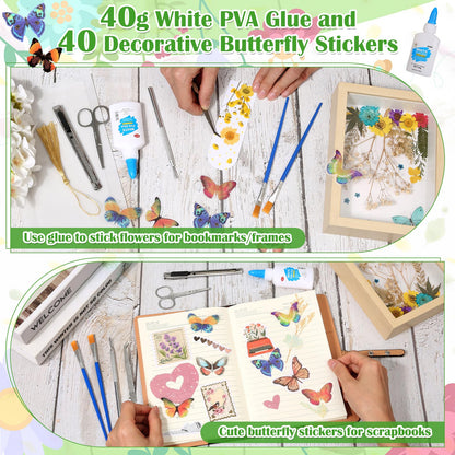 Cruzix 11x11 Large Flowers Press Kit, 10-Layer Wooden Pressing Kit for Adults DIY Flower Preservation & Dried Flowers Art Bookmark Frame Wedding Flower Drying, Gift for Craft Lovers with Storage Bag