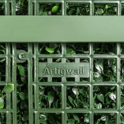 Artigwall Artificial Hedge Wall, Boxwood Grass Panels with Planter, Fake Greenery Divider Fence for Outdoor Patio,50Lx48Hx14D