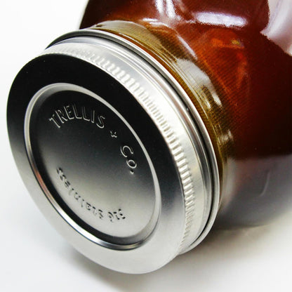 Cold Brew Coffee Filter & Lid - Stainless Steel, 80 Micron Woven, Fits Half Gallon Wide Mouth Mason Jars