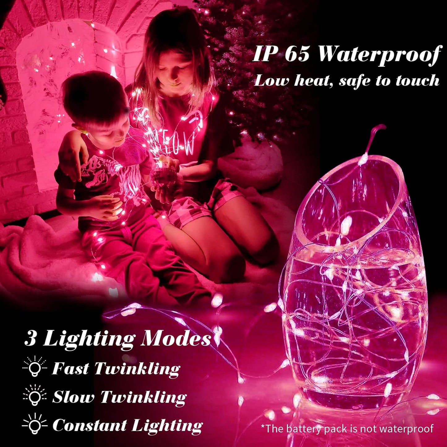 12 Pack 7Ft 20 3 ZGWJ Battery Powered Fairy Lights, Mixed Colors Mini LED Silver Wires, Modes for DIY, Party, Wedding