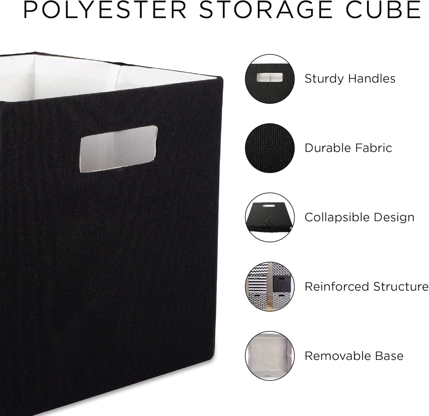 13x13x13, DII Collapsible Polyester Storage Cube, Solid, Lightweight and Durable, Large Square, Cinnamon