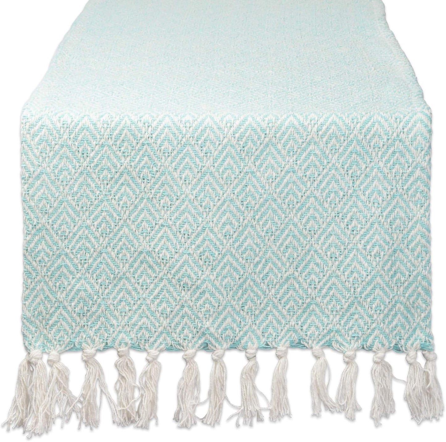 DII Aqua Braided Farmhouse Table Runner, 15 x 72 inches, 1-Piece