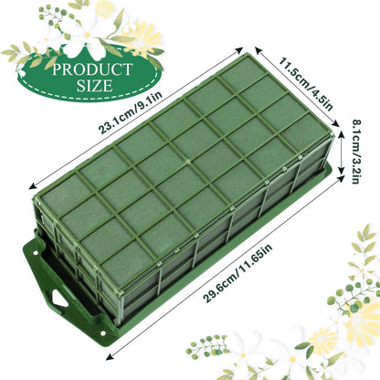 Floral Foam Cage 4pcs, Floral Foam Blocks, Flower Holder for Artificial Flower Arrangement Bulk Dry Floral Block for Christmas, Wedding, Garden Decoration