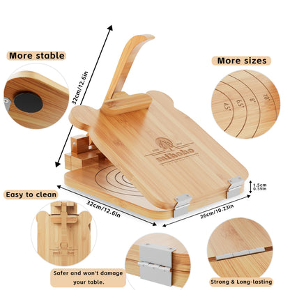 Tortilla Press 10 Inch Bamboo Tortilla Maker, Mexican Tortillera Presser Homemade Flour Tortilla Press for Mexican Tortillas Roti Burrito, Taco Pataconera (Beech)