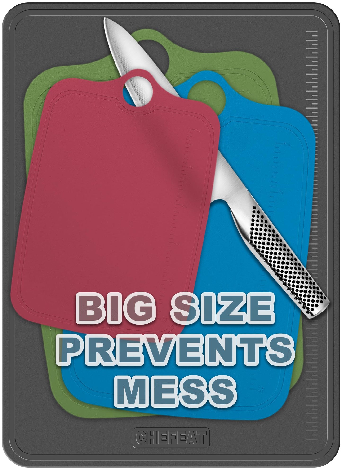 Extra Large TPU Cutting Board for Kitchen 17.3" x 12.6" Professional Flexible Extra Thick 0.14'' Knife Friendly Scratch Resistant Dishwasher Safe Juice Groove BPA Free