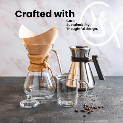 Chemex Pour-Over Glass Coffeemaker - Classic Series - 3-Cup - Exclusive Packaging