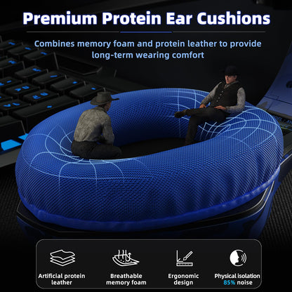 Tatybo Gaming Headset for PS5 PS4 Switch Xbox PC, Surround Sound Gaming Headphones with Noise Canceling Mic