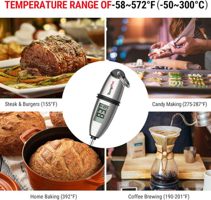 TempPro Digital Food Thermometer - Accurate Cooking & Baking Tool with Long Probe | 2 Pack
