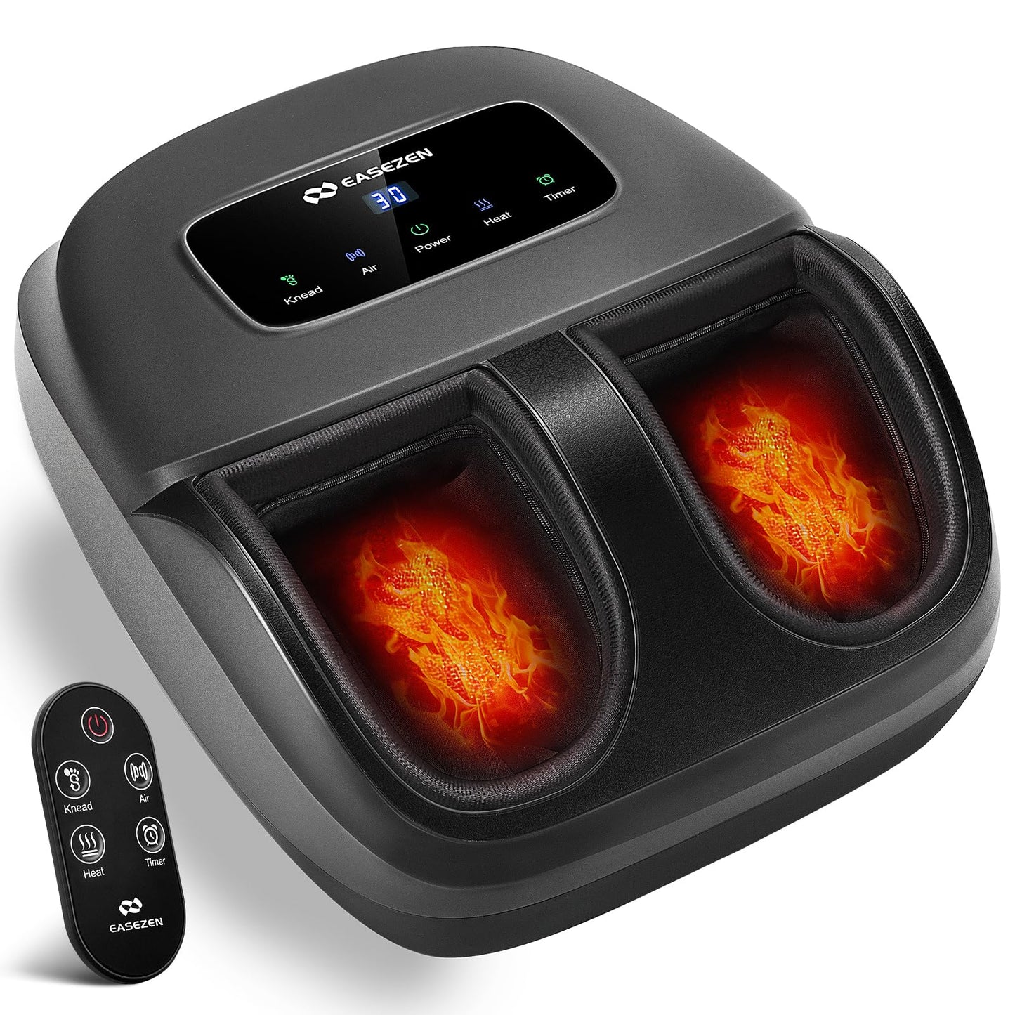 Shiatsu Foot Massager Machine with Heat, 2025 Upgrade Deep Kneading, Full Foot Massager with Remote for Plantar Fasciitis, Neuropathy, Birthday Gifts for Women Mom Men Dad, Up to Foot Size 14
