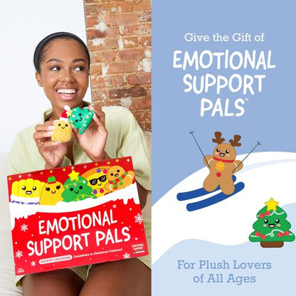 Emotional Support Plush Advent Calendar by Relatable for Kids or Teens, Contains 25 Mini Collectible Plushies Including Fries, Gingerbread, and Nugget Plush Toys, Stocking Stuffers for Kids