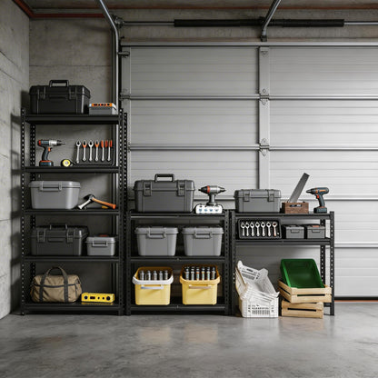 JoanKaren 2 in 1 5 Tier Garage Shelving Unit 36x16 in, 3850 LB Capacity Heavy Duty Steel Utility Shelves, Adjustable Industrial Storage Racks for Basement Closet Laundry Kitchen