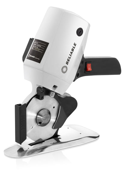 Reliable 1500FR Octagonal Knife Cloth Cutting Machine, 4-Inch High Power Light Weight Fabric Cutter, 1" cutting capacity, High-power Electric Motor, Knife Guard, Automatic Sharpener, Thin Base Plate