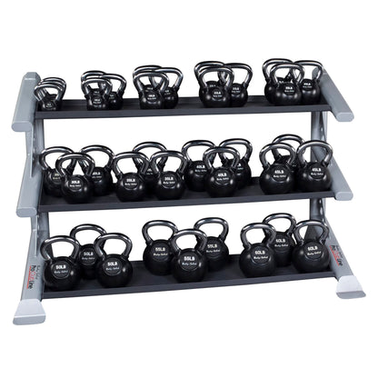 Body-Solid (SDKR1000KB) Pro ClubLine Storage Rack for Dumbbells, Kettlebells and Medicine Balls, Commercial and Home Gym Weight Rack