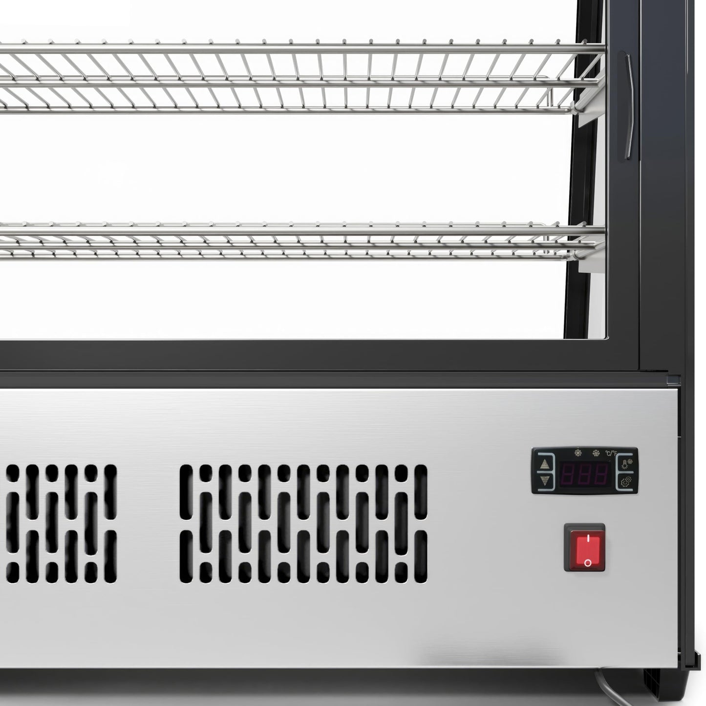KoolMore 48 in. Refrigerated Bakery Display Case with Clear Glass Front, Sliding Rear Doors, LED Lighting, Adjustable Temperature, and Dual Shelving in Stainless-Steel, 7 cu. ft. (CDC-7C-SS)