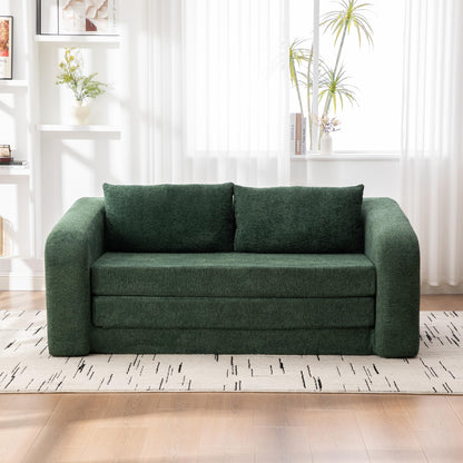 KEIKI 71" Pull-Out Sofa Bed with Armrest & Backrest, High-Density Foam Cloud Lounger for Movie Nights, Relaxed Reading Spaces, Dorm Living & Multi-Functional Rooms