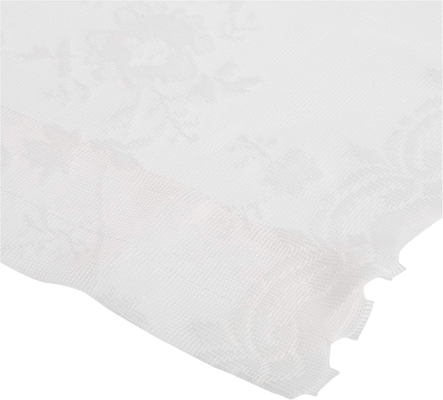 No. 918 Alison Floral Lace Sheer Kitchen Curtain Swag Pair, 58" x 38", Ivory