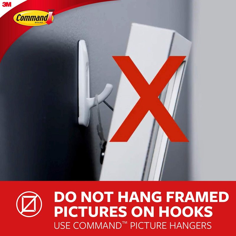 Command Key Rails, Total 2 Key Racks with 12 Command Strips, 2 Pack of 1 Rail, 4 Key Hooks on One Rail, Organize Damage-Free