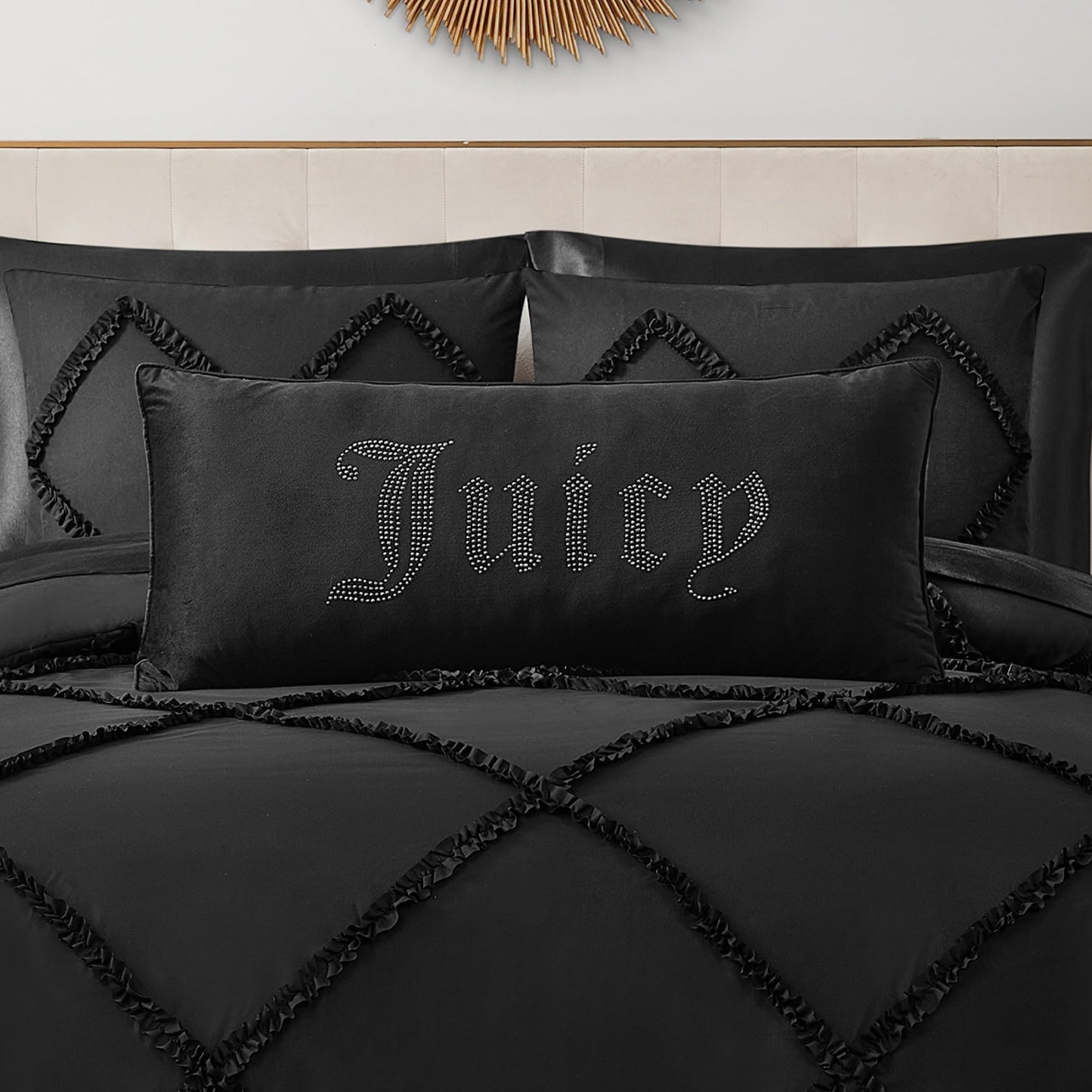 Juicy Couture – Decorative Accent Pillow Velvet Safari Leopard Premium Reversible Throw Pillow Living Room and Bedroom Décor Measures 14" x 24" Cheetah on White