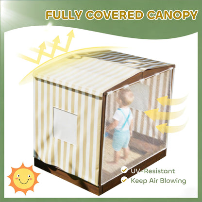 GOWE Sandbox with Canopy Covered,Kids Wooden Sandbox