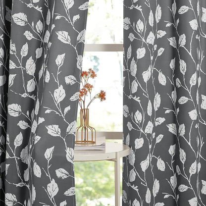 KGORGE Blackout Curtains - Thermal Insulated Soundproof Drapes for Living Room, Grey, 2 Pieces
