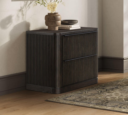 Martin Furniture Wood Lateral File with Legal Letter File Drawer Office Storage Brown