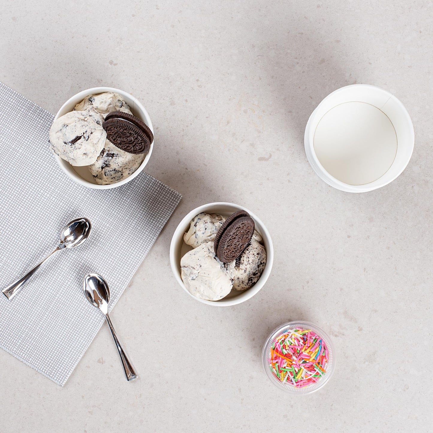 Coppetta 5-Ounce Dessert Cups, 200 Disposable Ice Cream Cups - Lids Sold Separately, Sturdy, Black Paper Frozen Yogurt Bowls, For Hot And Cold Foods, Perfect For Gelato Or Mousse - Restaurantware