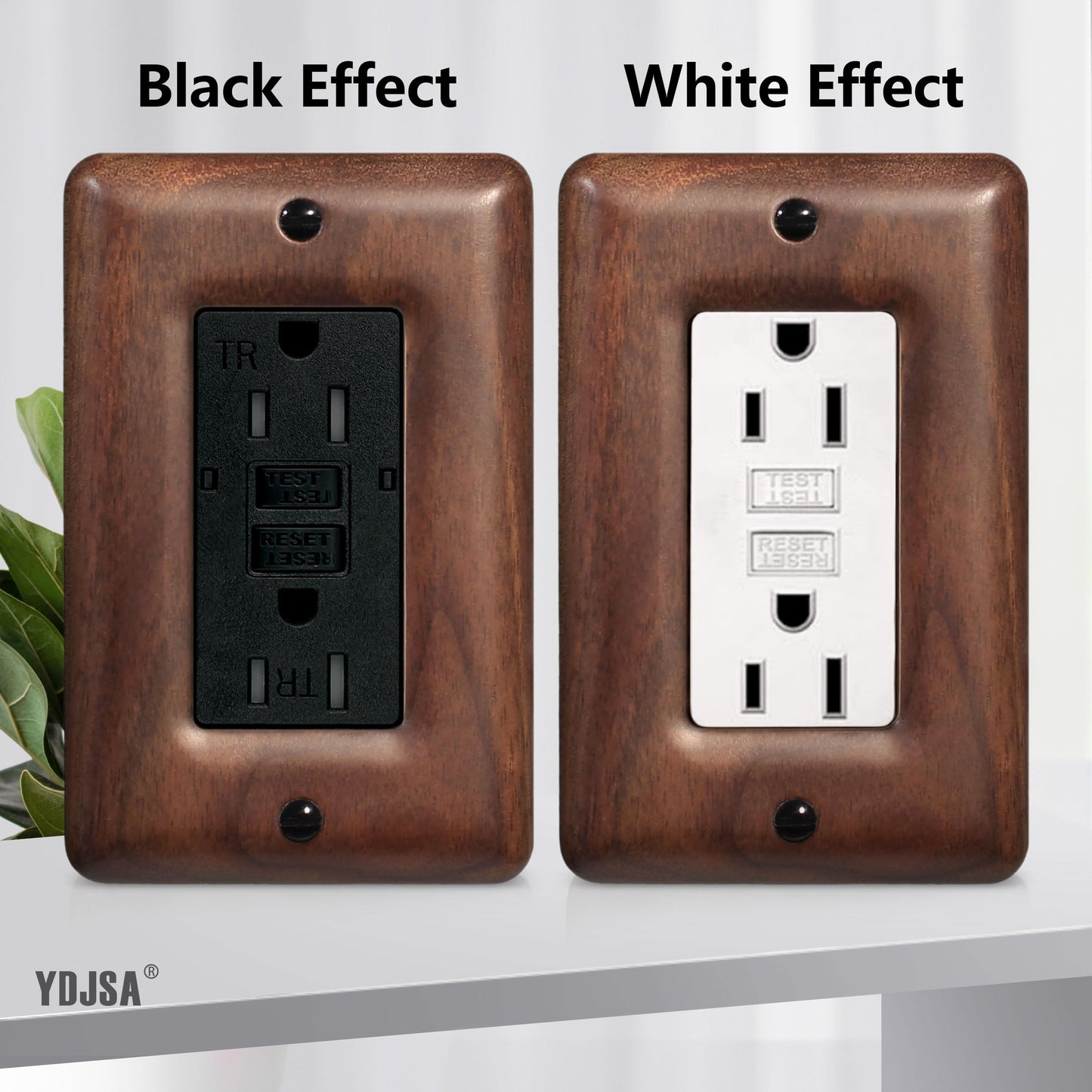 YDJSA Solid Walnut Light Switch Cover Decorative Single Toggle Wall Plate for Rustic Contemporary Interiors