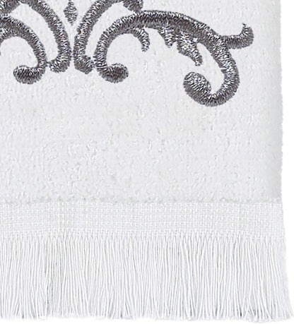 Avanti Linens Fingertip Towel, Soft Cotton, Scroll Design, Monogram Collection, Initial N
