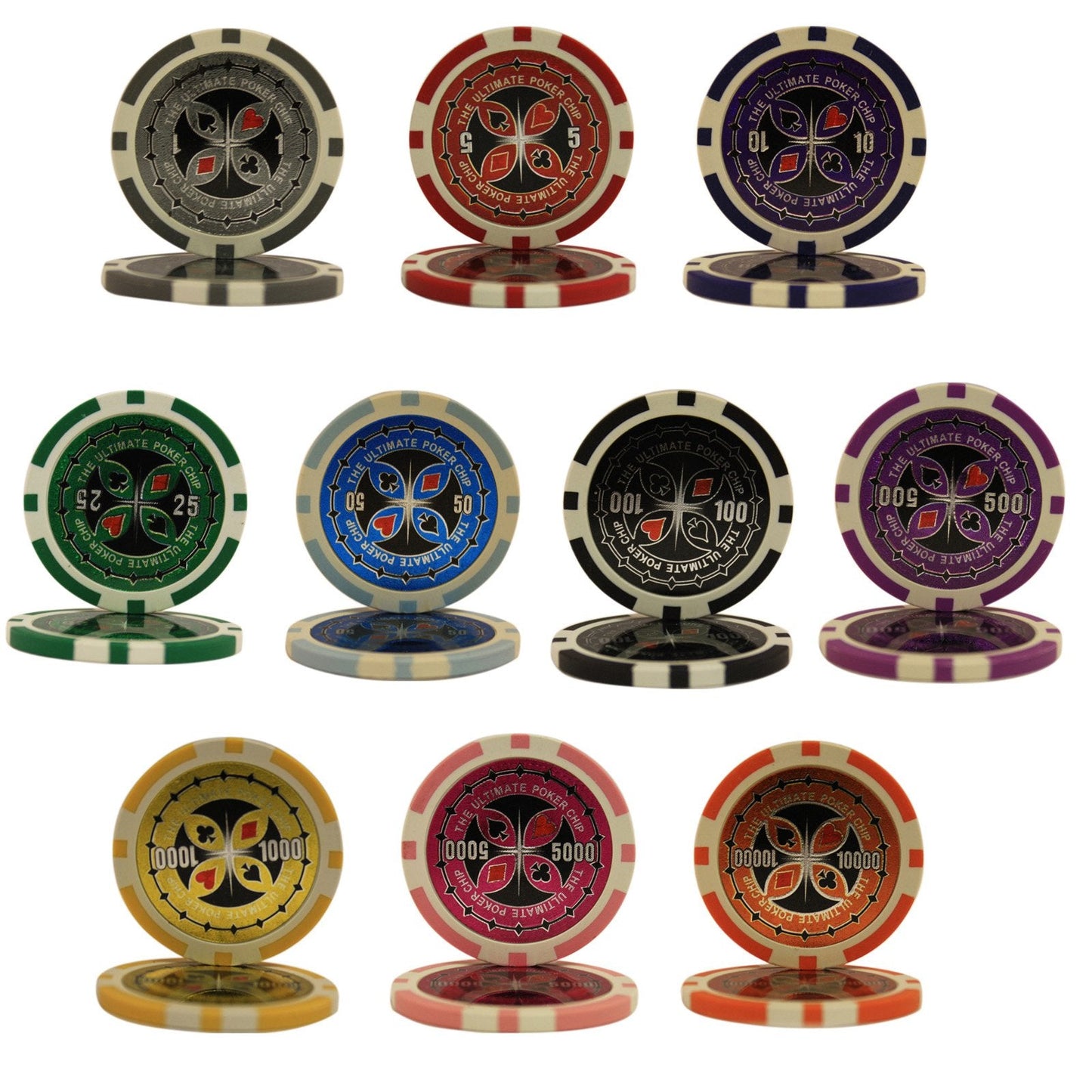 MRC 1000 pcs Ultimate Laser Poker Chips Set with Aluminum Case Custom Build