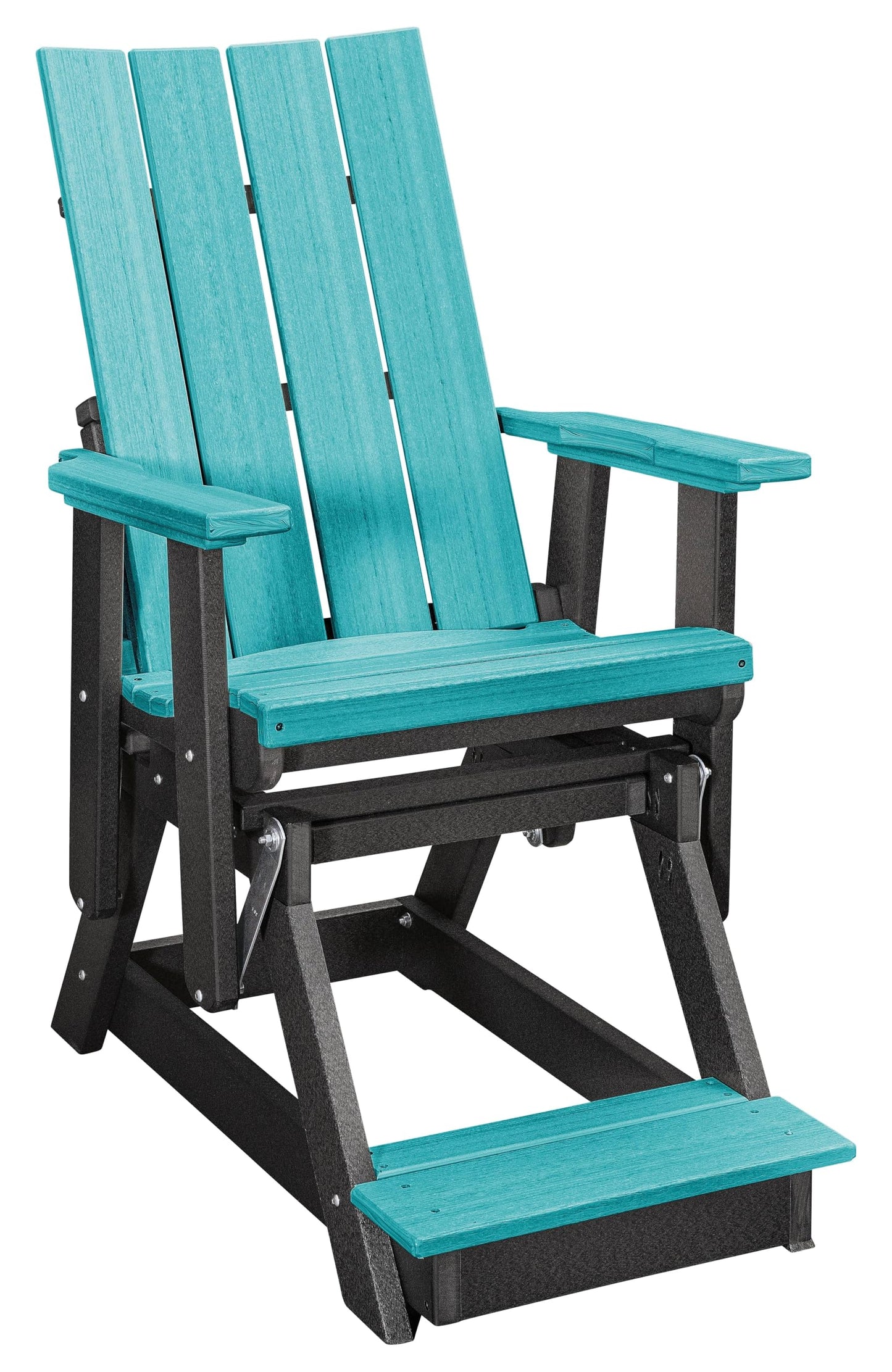 American Furniture Classics Model 416ARB Brandon Balcony Glider in Aruba Blue on a Black Base